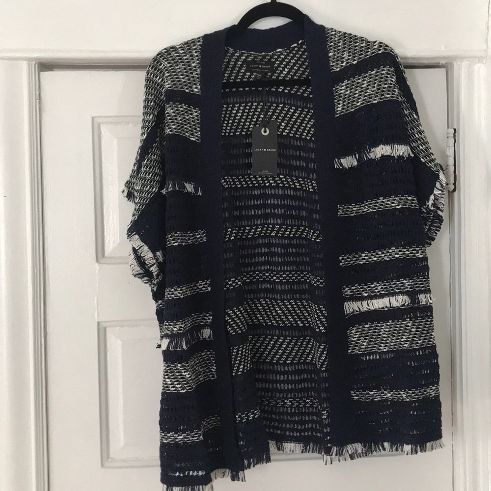NWT Lucky Brand Stripe Poncho